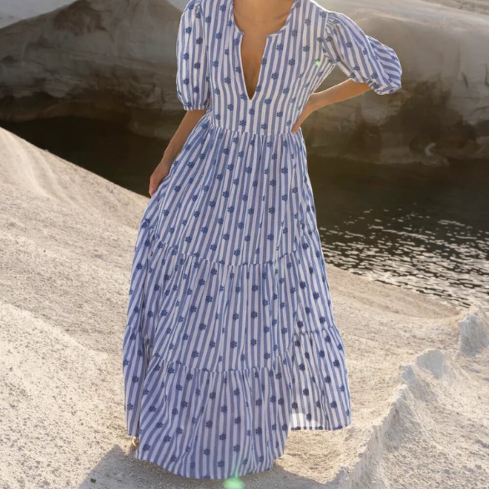 Oliphant Puff Sleeve Maxi Capri XXL